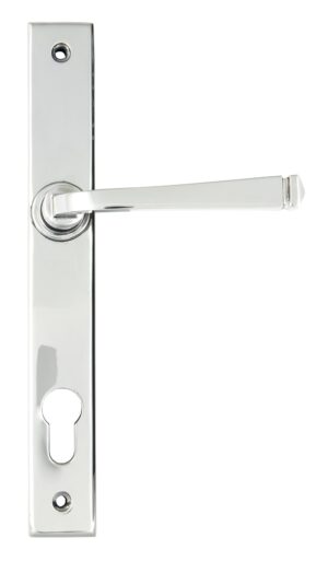 polished chrome avon slimline lever espag. lock set