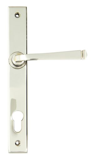 polished nickel avon slimline lever espag. lock set
