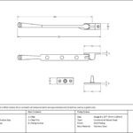 aged bronze 8" avon stay