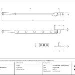 aged brass 12" avon stay