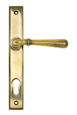 aged brass newbury slimline lever espag. lock set