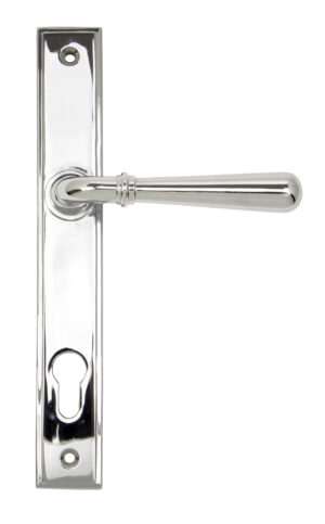 polished chrome newbury slimline lever espag. lock set