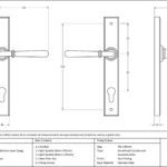 aged bronze newbury slimline lever espag. lock set