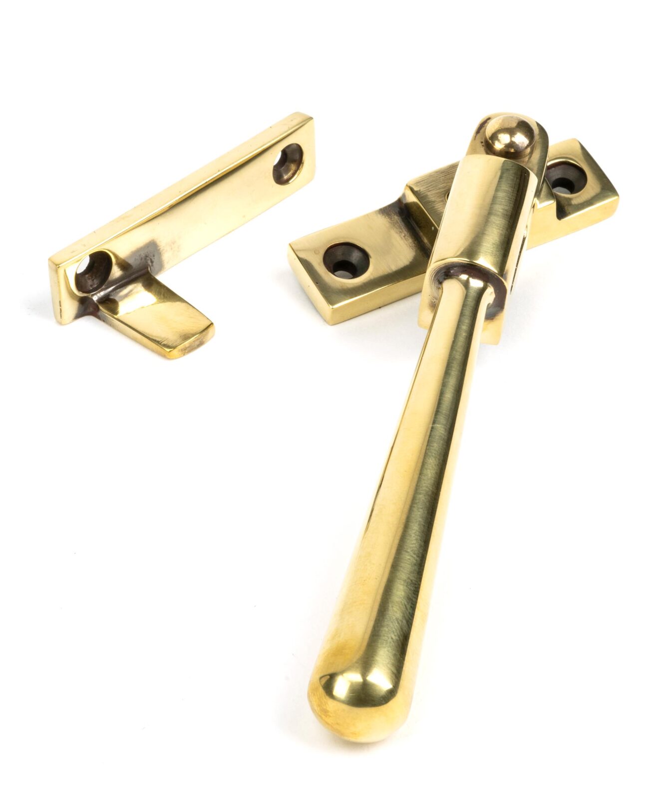 aged brass night vent locking newbury fastener