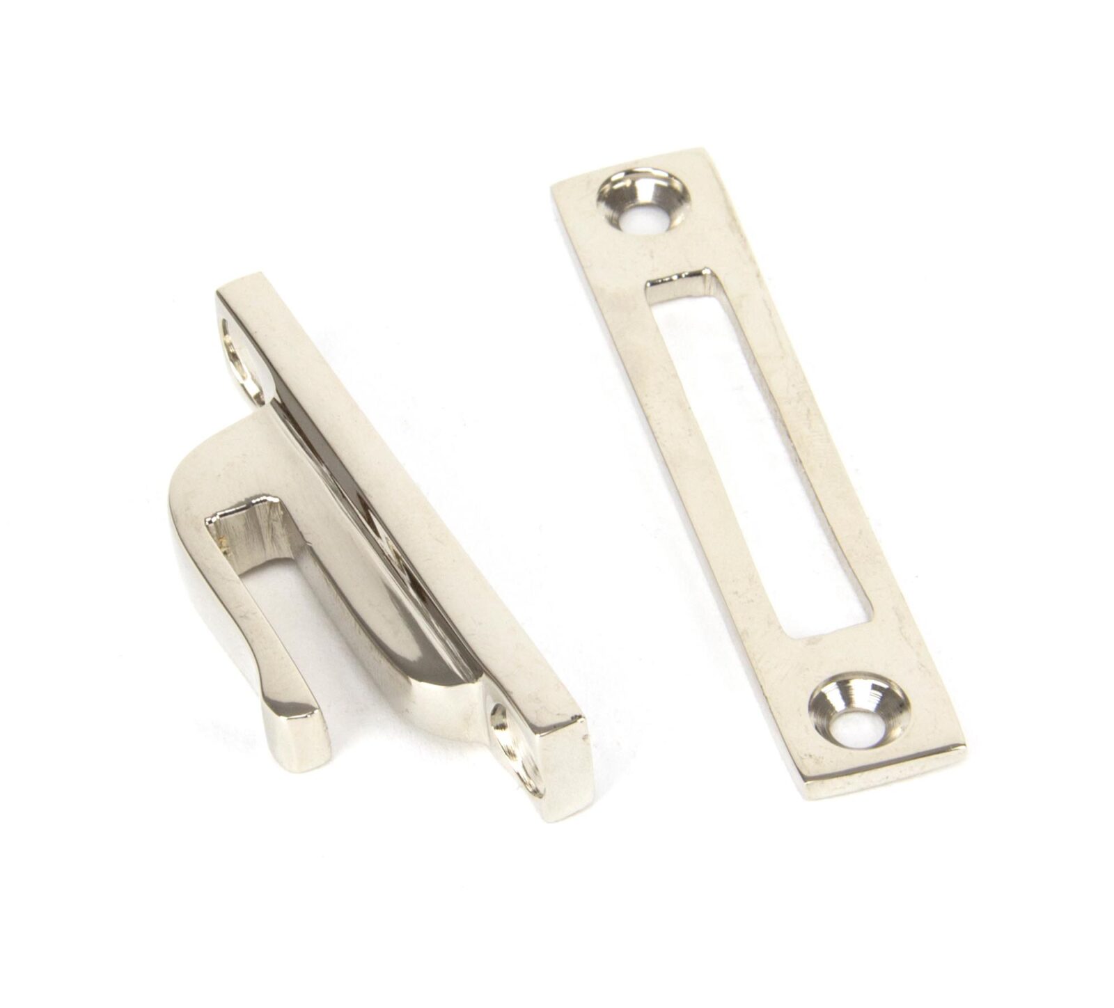 polished nickel locking newbury fastener