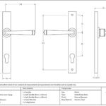 external beeswax avon slimline lever espag. lock set