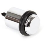 polished chrome floor mounted door stop