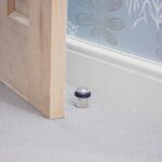 polished nickel floor mounted door stop
