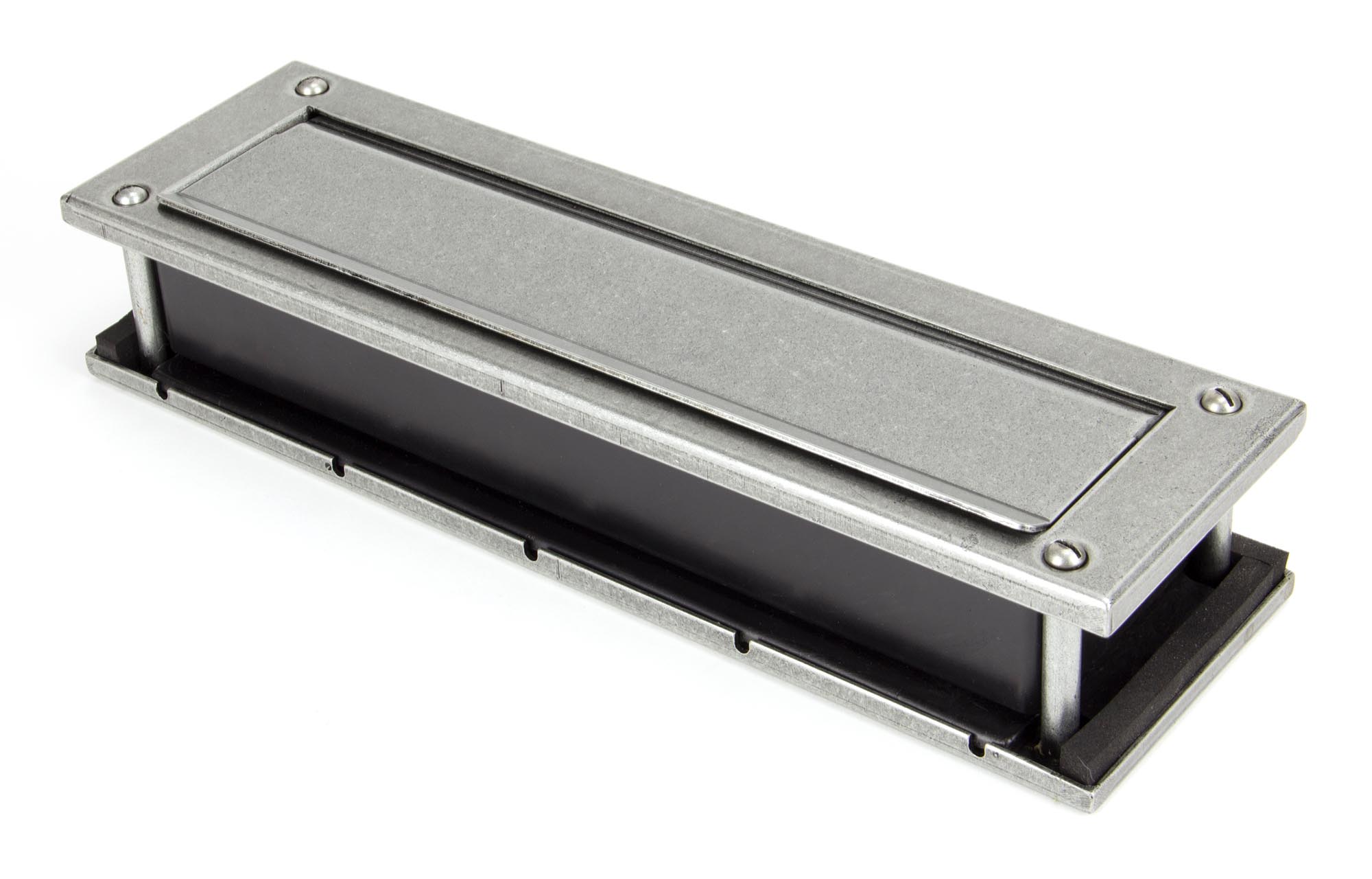 pewter traditional letterbox