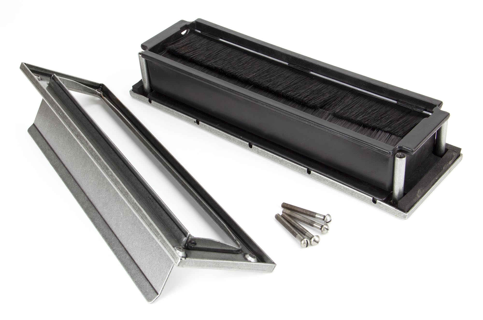 pewter traditional letterbox