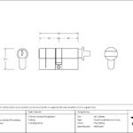 satin chrome 30/30 euro cylinder/thumbturn