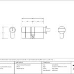 lacquered brass 30/30 euro cylinder/thumbturn