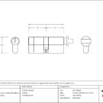 lacquered brass 35/35 euro cylinder/thumbturn