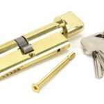 lacquered brass 40/40 euro cylinder/thumbturn