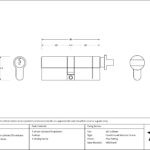 lacquered brass 40/40 euro cylinder/thumbturn