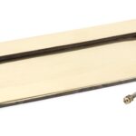 aged brass small letter plate