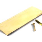 aged brass large letter plate cover