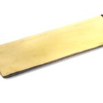 aged brass large letter plate cover