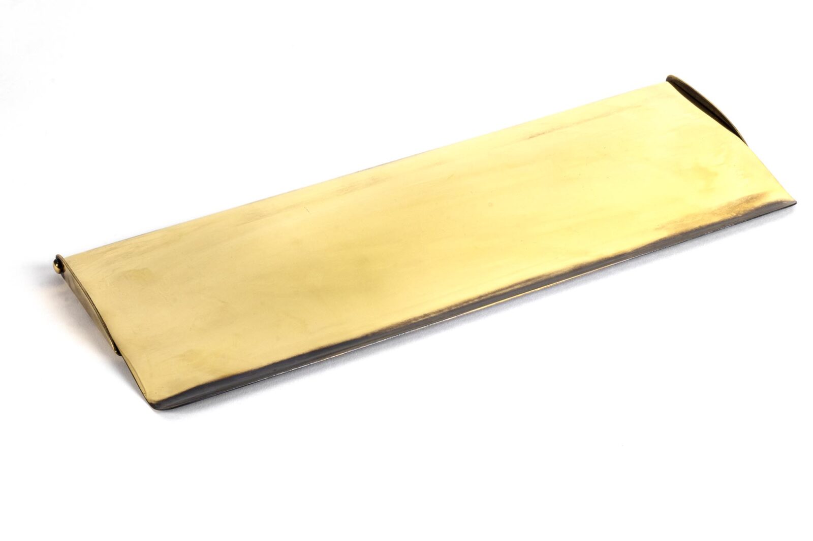 aged brass large letter plate cover