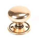 polished bronze 49mm mushroom mortice/rim knob set