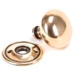 polished bronze 49mm mushroom mortice/rim knob set
