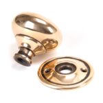 polished bronze 49mm mushroom mortice/rim knob set