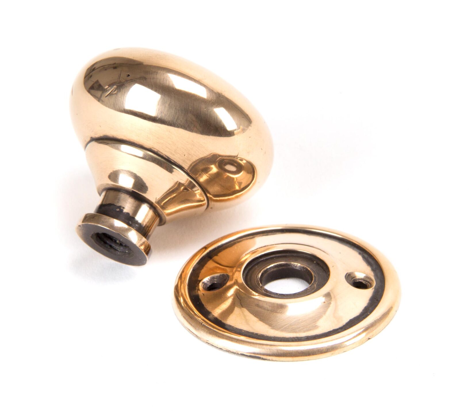 polished bronze 49mm mushroom mortice/rim knob set
