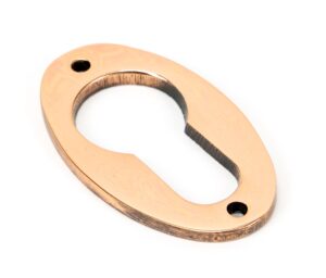 polished bronze oval euro escutcheon