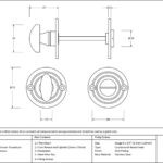 polished bronze round bathroom thumbturn
