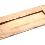 polished bronze small letter plate