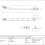 polished bronze 10" reeded stay