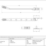 polished bronze 12" reeded stay