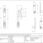 polished bronze night vent locking reeded fastener