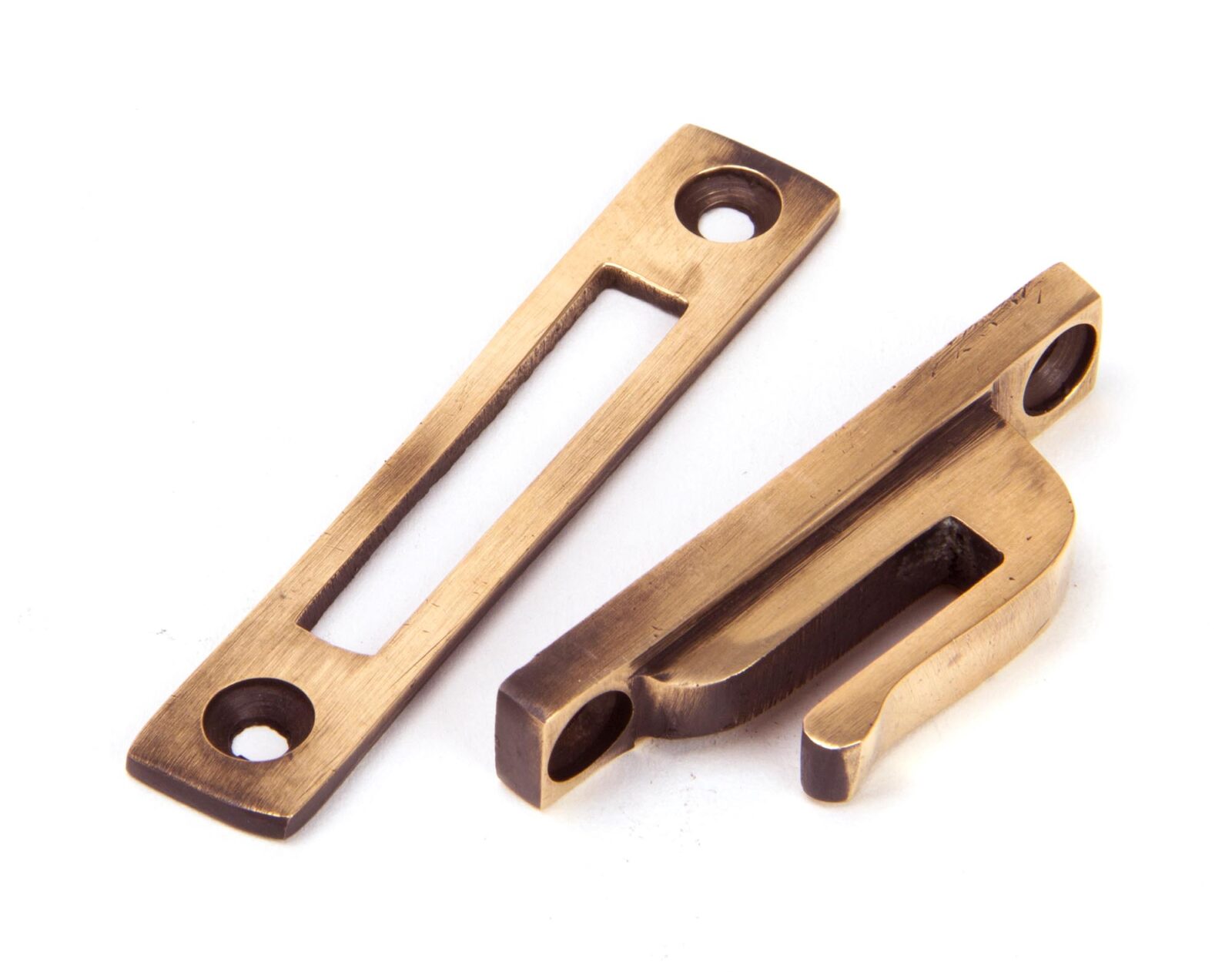polished bronze locking reeded fastener