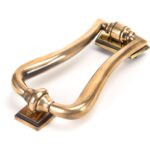 polished bronze slimline art deco door knocker