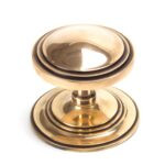 polished bronze art deco centre door knob