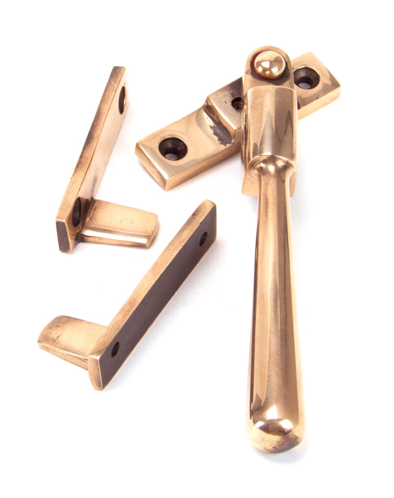 polished bronze night vent locking newbury fastener