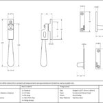 polished bronze night vent locking newbury fastener