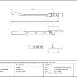 polished bronze 8" newbury stay