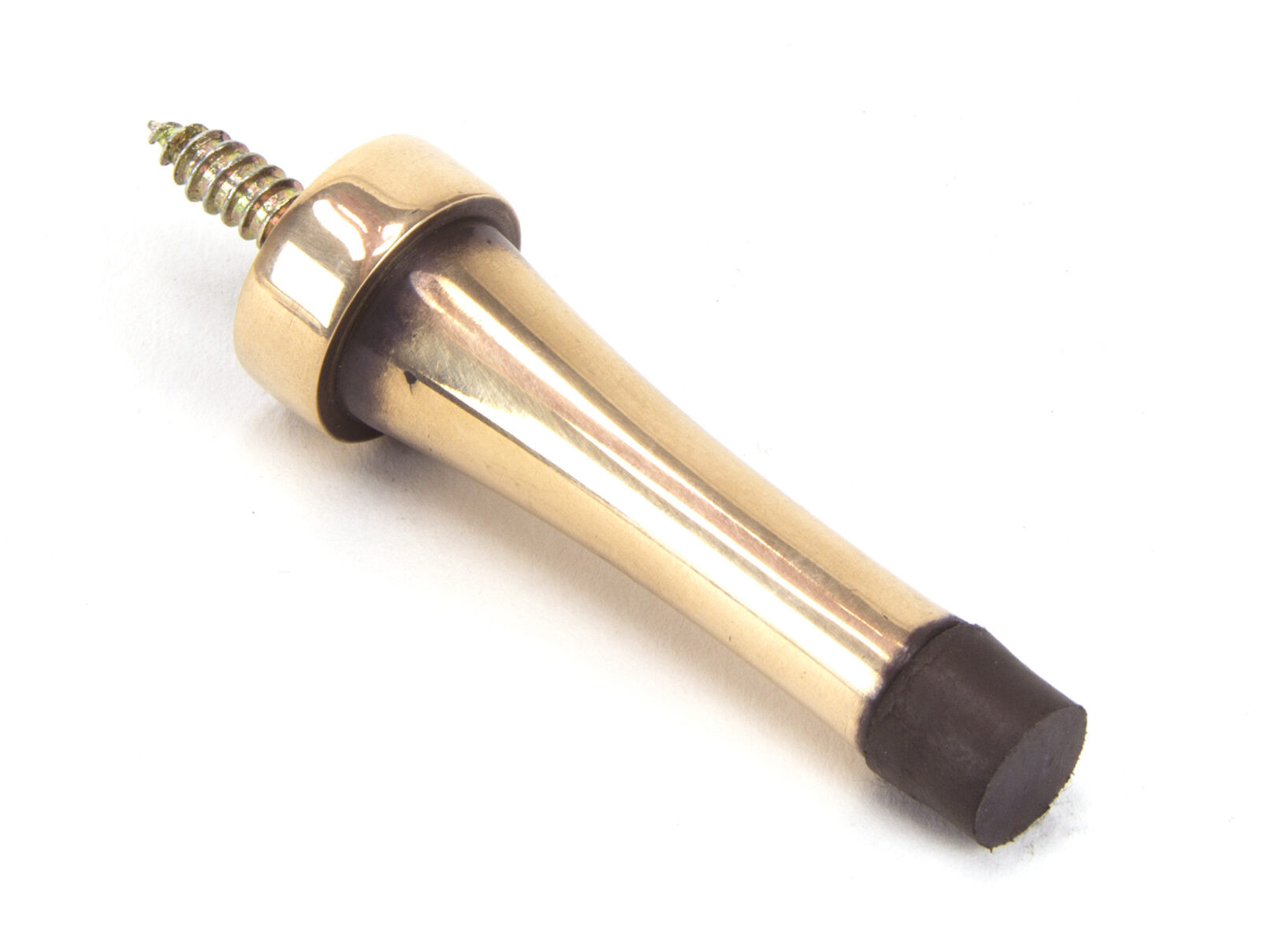 polished bronze projection door stop