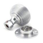 satin chrome heavy beehive mortice/rim knob set