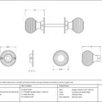 satin chrome heavy beehive mortice/rim knob set