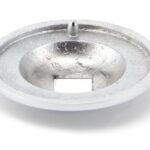 polished chrome round centre door knob