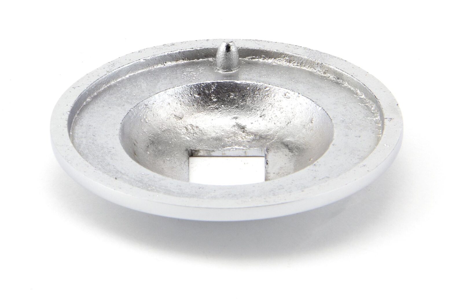 polished chrome round centre door knob