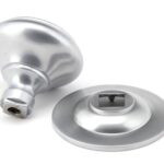 satin chrome round centre door knob