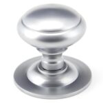 satin chrome round centre door knob