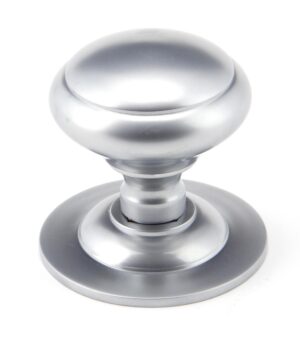 satin chrome round centre door knob