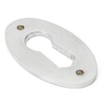 satin chrome oval escutcheon