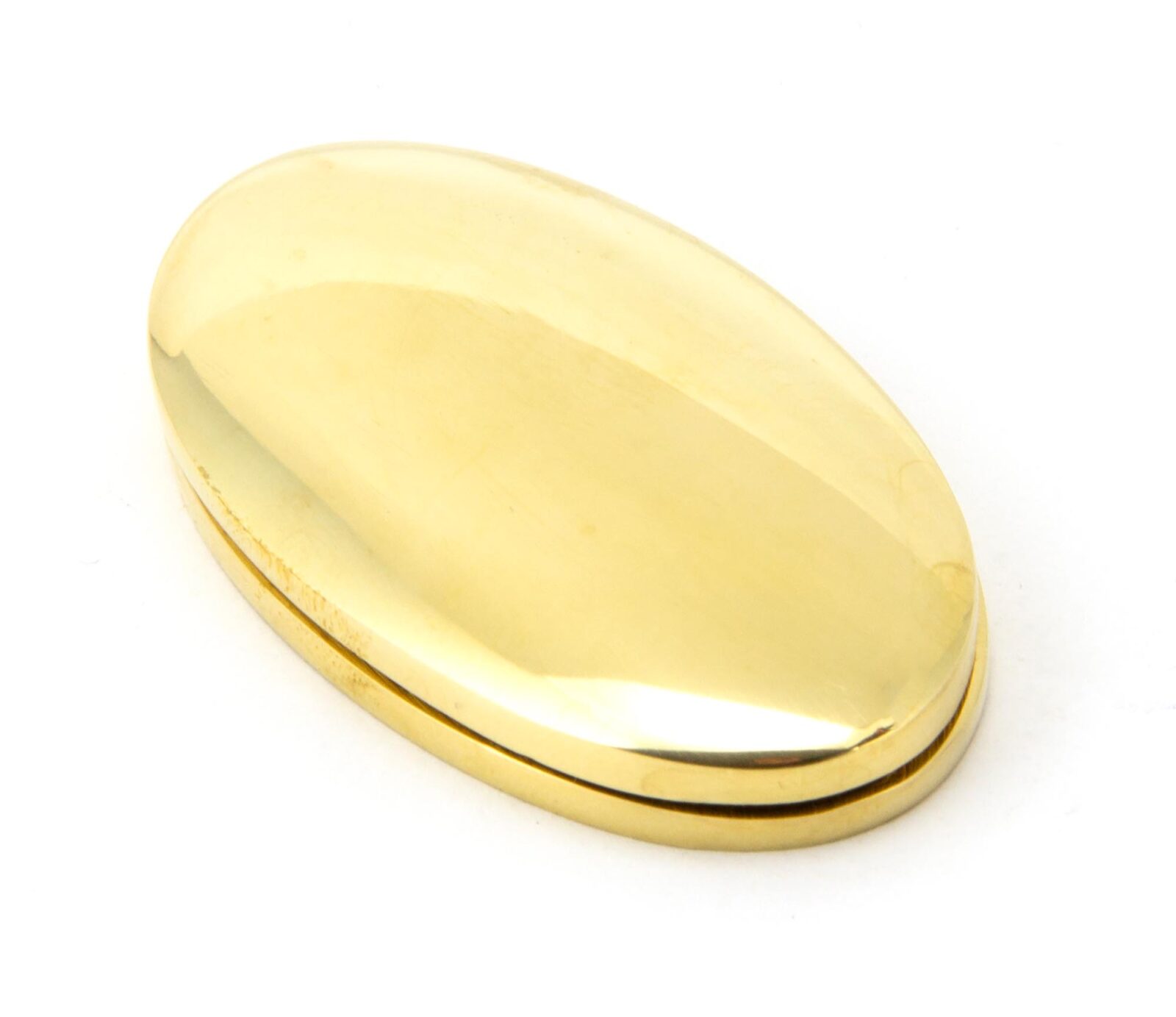 polished brass oval escutcheon & cover