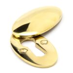 polished brass oval escutcheon & cover